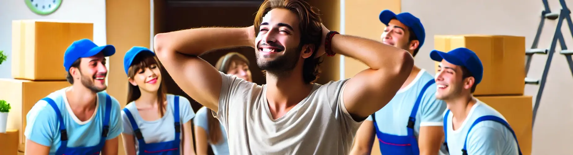 man krijgt hulp met verhuizen